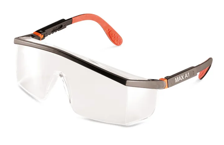 Ochelari de protecție Max A1, conform EN 166, PC, rezistenți la zgârieturi, 1 bucată — Carl Roth, cod Y254.1
