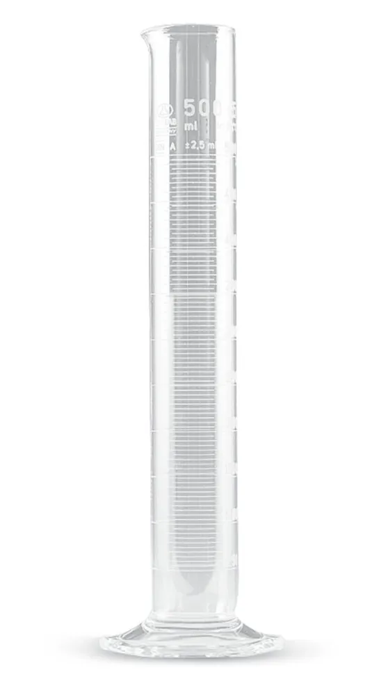 Cilindri gradați cl. A, gradații albastre, borosilicat 3.3, subdiviziuni 0.2 ml — Carl Roth, cod Y304.1