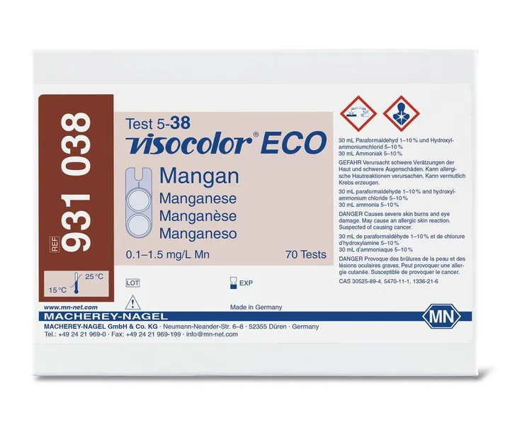 Kit de test VISOCOLOR® ECO, mangan Mn, 1 bucată(ți) — Carl Roth, cod Y558.1