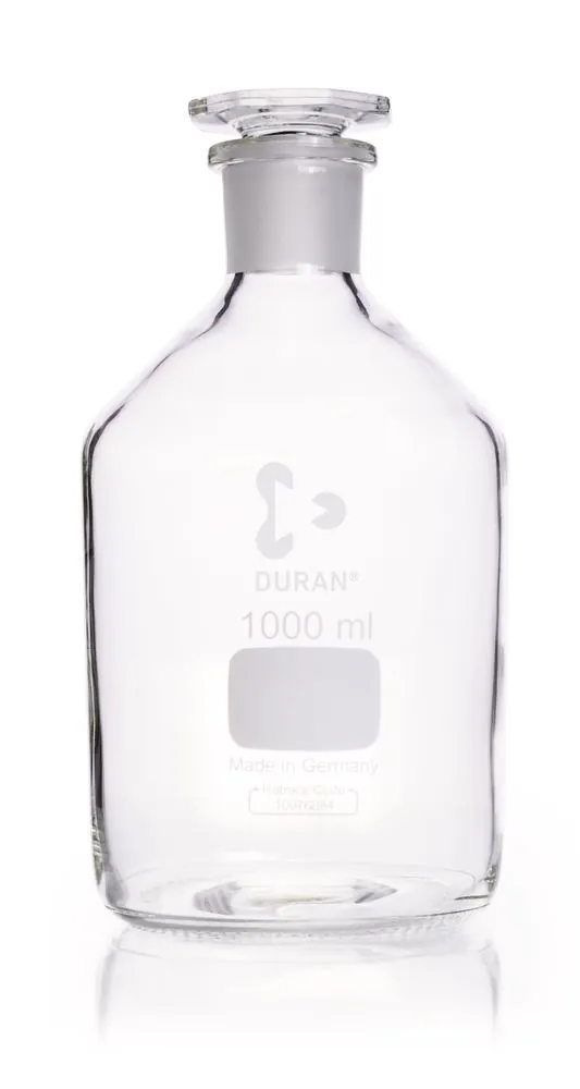Sticlă de depozitare cu gât îngust, dop de sticlă, sticlă transparentă DURAN®,, 1000 ml — Carl Roth, cod Y626.1