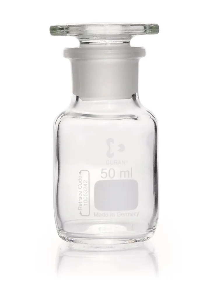 Flacon de depozitare cu gât larg, dop de sticlă, DURAN®, transparent, 2000 ml, 1 bucată — Carl Roth, cod Y833.1