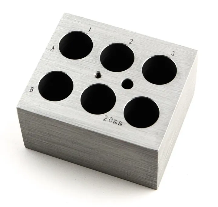 Bloc interschimbabil pentru eprubete, 6 x Ø 20 mm, 1 bucată — Carl Roth, cod YC48.1