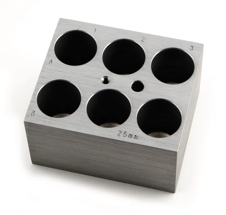 Bloc interschimbabil pentru eprubete, 6 x Ø 25 mm, 1 bucată — Carl Roth, cod YC49.1