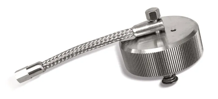Capac cu filet 1 1/2 inch, oțel inoxidabil, garnituri din PTFE, cu supapă de presiune — Carl Roth, cod YE04.1