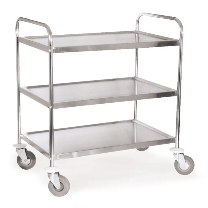 Cărucior Rotilabo®-shelf, oțel inoxidabil, 18/0, cu 3 rafturi, 1 bucată — Carl Roth, cod YE88.1