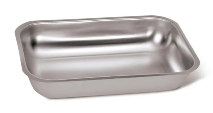 Rotilabo®-dishes, oțel inoxidabil 18/10, L 300, W 205, H 55 mm, 1 bucată — Carl Roth, cod YH72.1