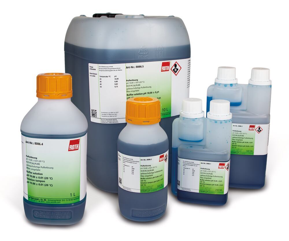 Buffer solution pH 10.00 0.01 (20 °C), 500 ml, plastic, buffer solution