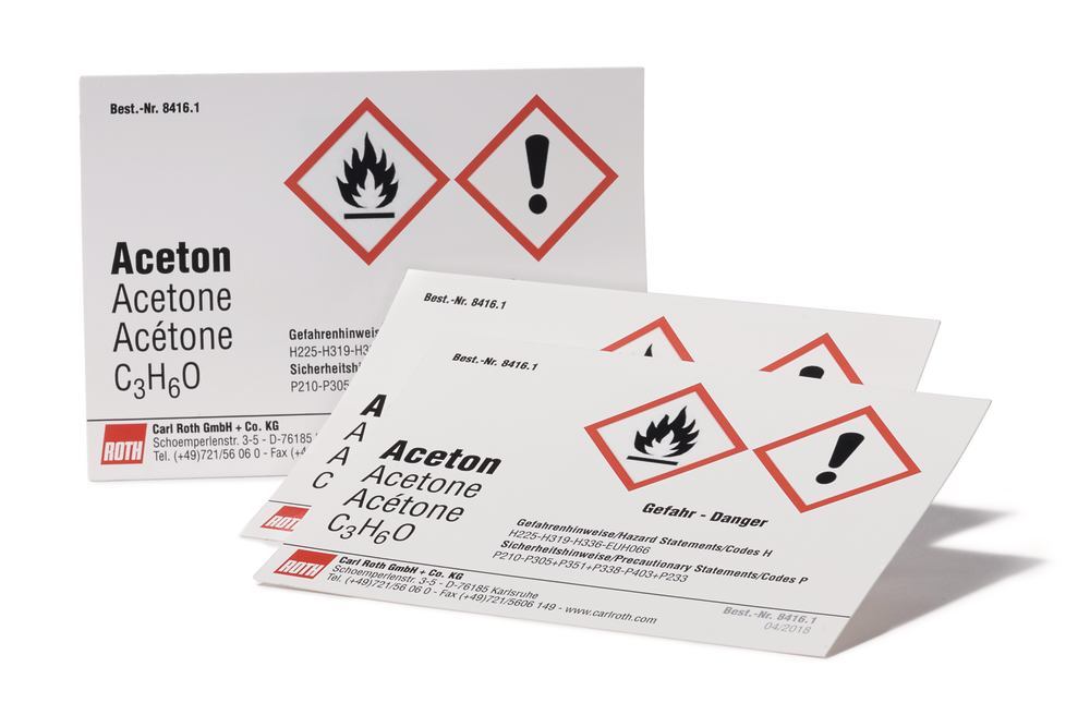 Sekuroka®-labels, imprint, Acetone, 10 unit(s)