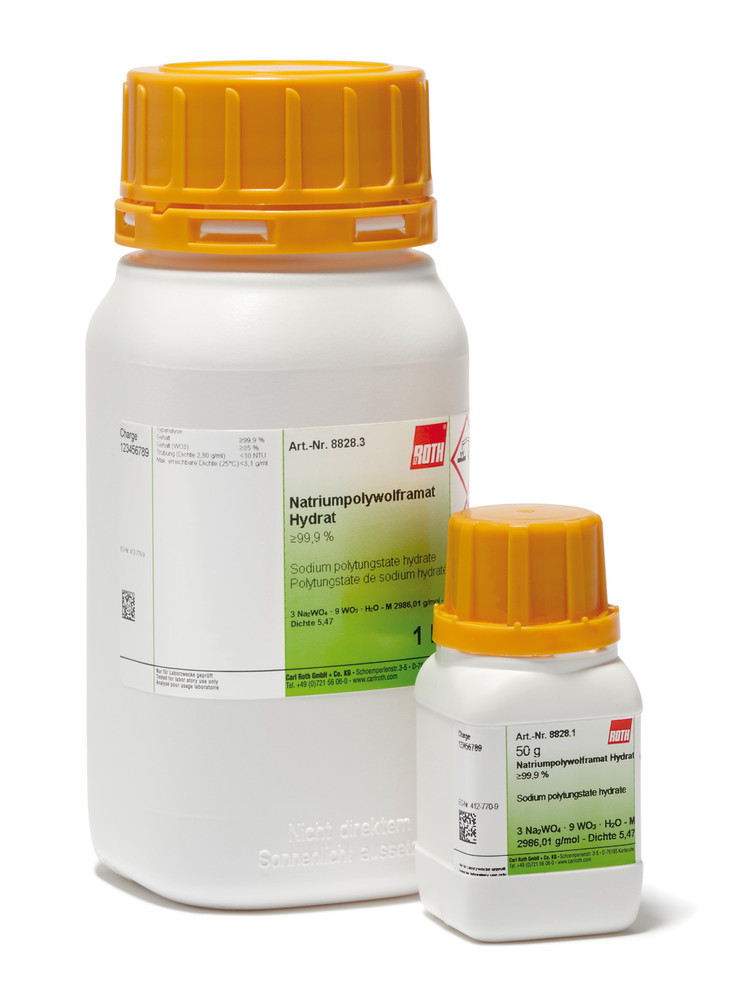 Sodium polytungstate hydrate, min. 99,9 %, 1 kg, plastic