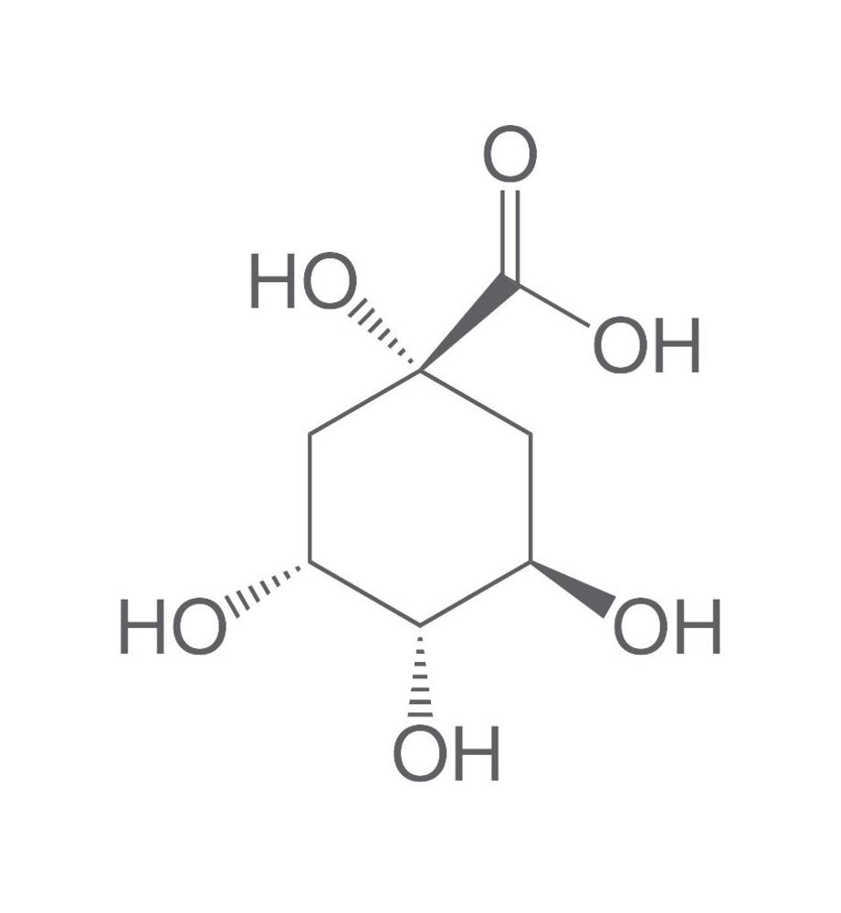 (-)-Quinic acid, ROTICHROM® CHR, 100 g, plastic — Carl Roth, cod 8835.2