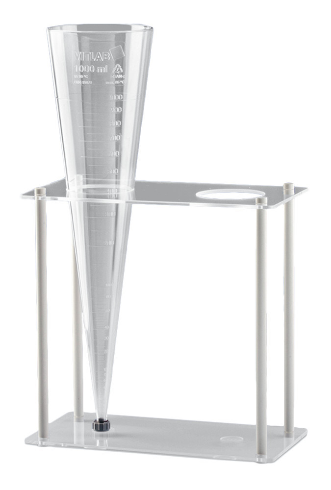 Stand for 2 Imhoff sedimentation cones, PMMA, L 300 x W 150 x H 290 mm — Carl Roth, cod 9147.1