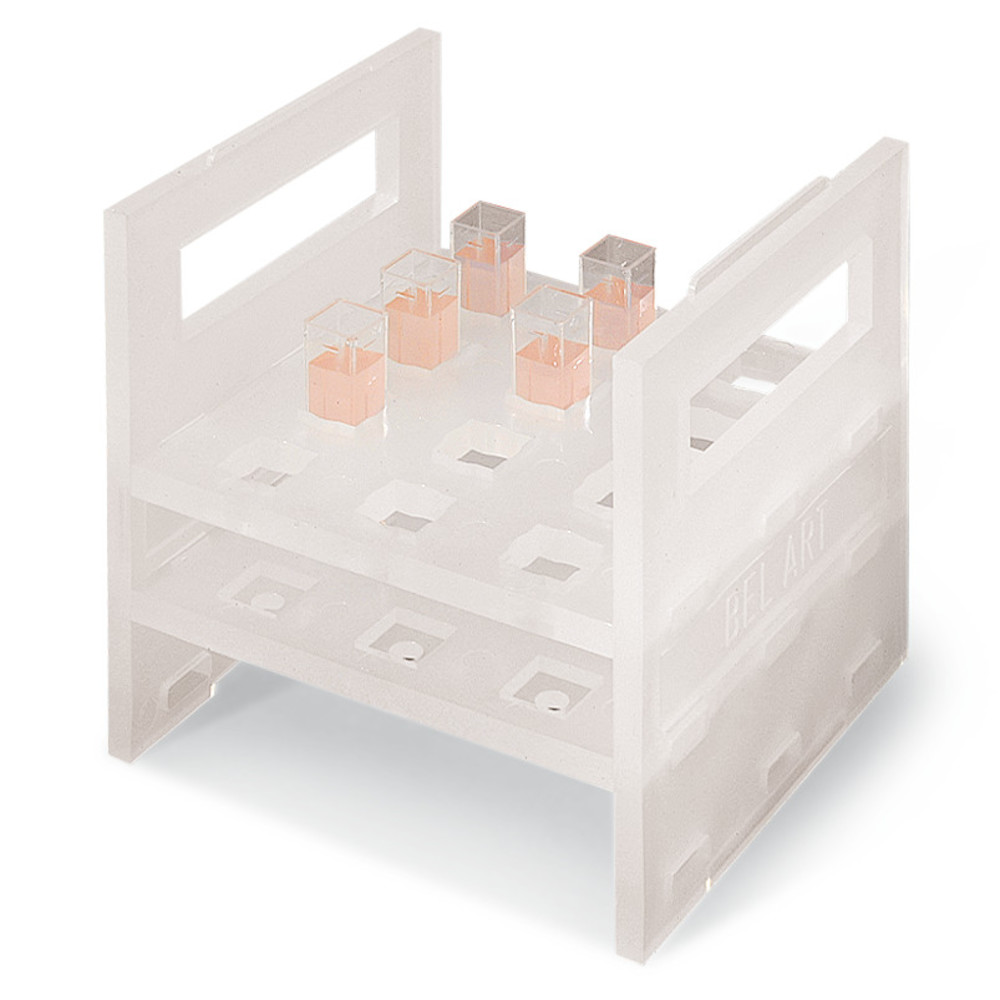 ROTILABO®-cuvette rack, f. 12 cuvettes, L 115 x W 110 x H 105 mm, 1 unit(s)
