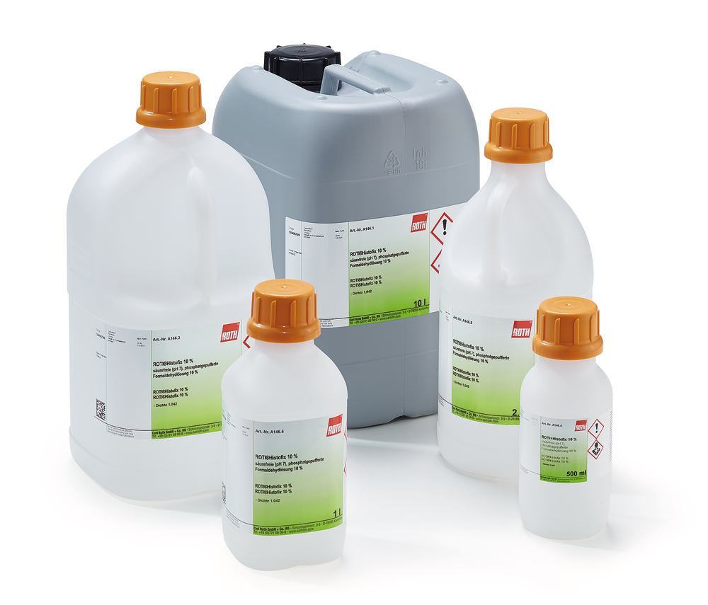 ROTI®Histofix 10 % acid free (pH 7), phosphate-buffered, ready-to-use, 5 l — Carl Roth, cod A146.3