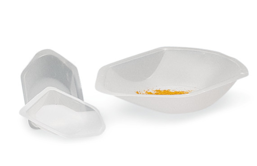 Disposable weighing boat, PS, natural colour, L 57 x W 41 x H 8 mm, 2000 unit(s)
