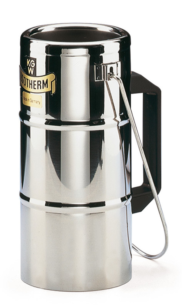 Dewar, 1 l, cylindric, with handle, chrome-nickel steel, Ø inner 85 mm