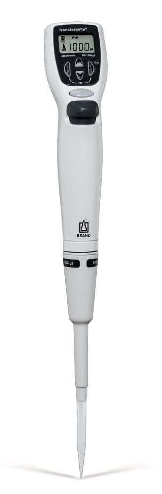 Microlitre pipettor Transferpette® elec., by BRAND, with power pack