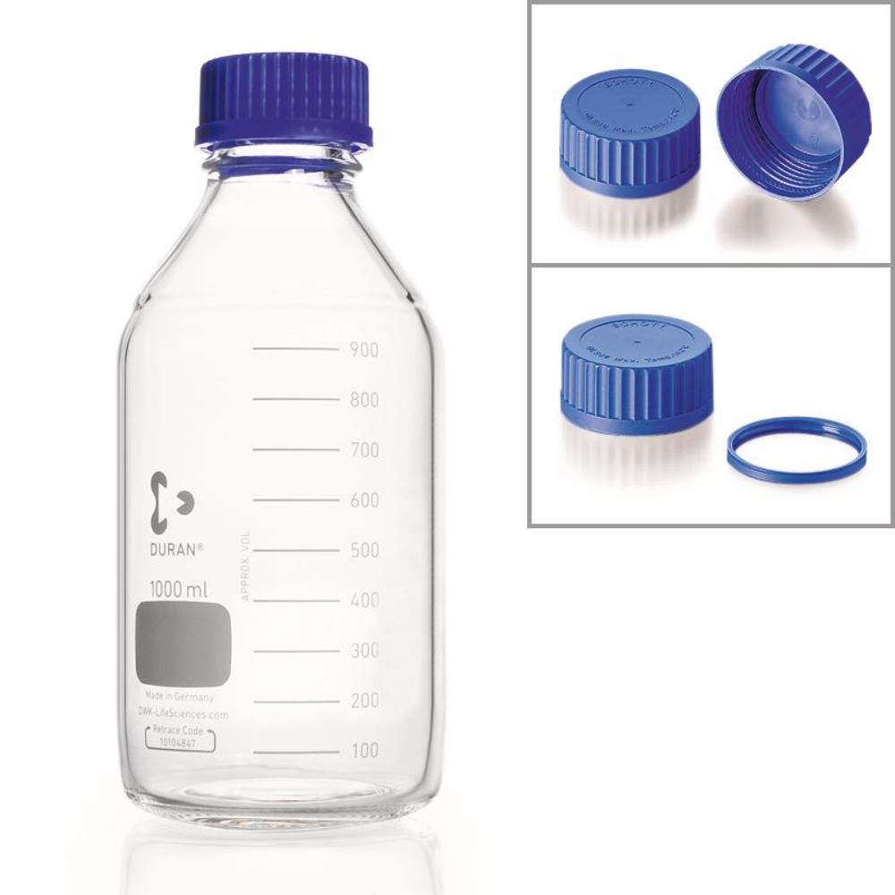 Screw neck bottle, DURAN®, transparent, with PP cap, 10 ml, 10 unit(s)