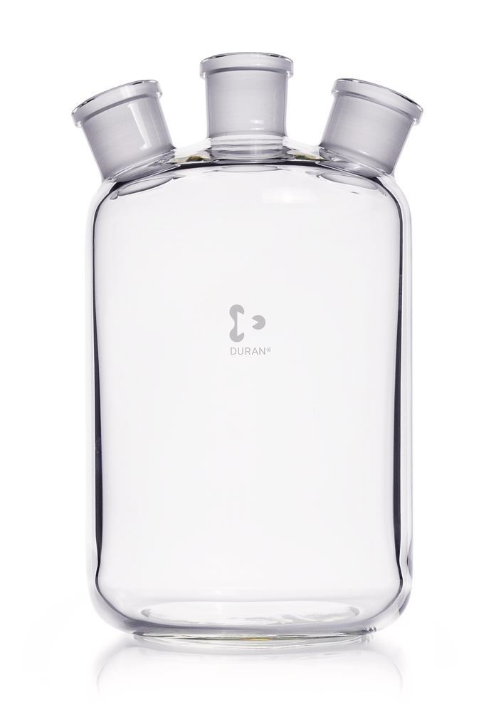 Woulff bottle, with 3 standard ground, necks, DURAN®,2000 ml, 1 unit(s)