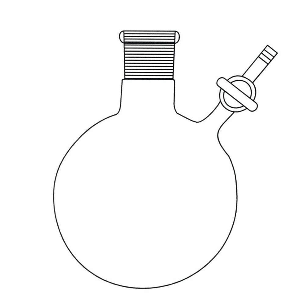 Round bottom flask with stopcock, 10 ml, borosilicate glass 3.3, 1 unit(s)