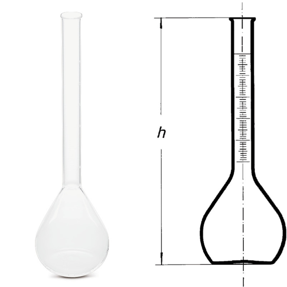 Rotilabo®-flask, 100 + 10 ml, with graduated neck, borosilicate glass, 1 unit(s) — Carl Roth, cod ACA8.1