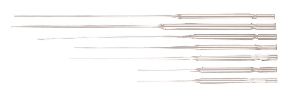 Pasteur pipettes, cotton stopper,sterile, lime-soda clear glass, total L 150 mm