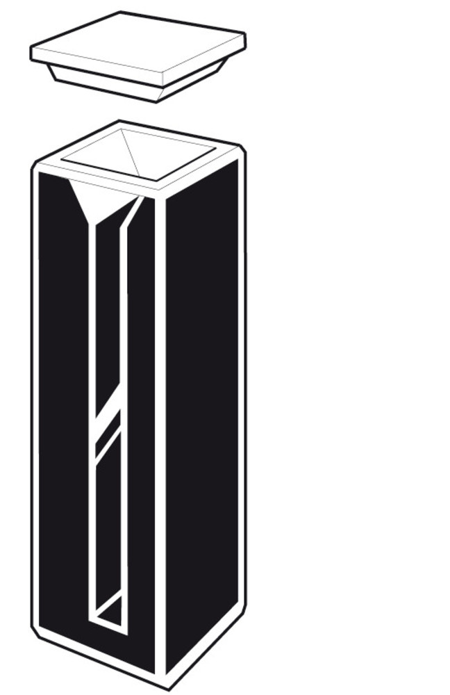 ROTILABO®-precision glass cell, black, 0.7 ml, type micro, 1 unit(s)