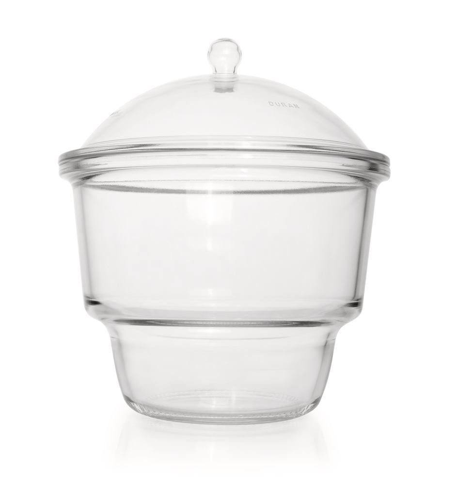 Dessicator with lid with knob, 18,5 l, DN 300, set complete underpart with lid