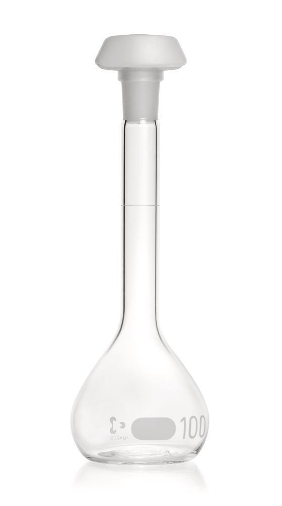 DURAN®-volumetric flask, class B, 100 ml, white graduation, 2 unit(s) — Carl Roth, cod AHX5.1