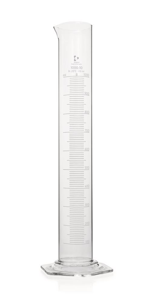 DURAN®-meas. cylinder, cl.B, grad. white, 1000 ml, grad. 10 ml, high form — Carl Roth, cod AKC8.1