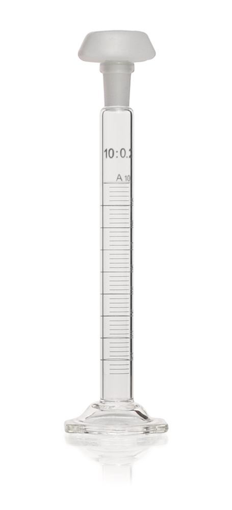 DURAN®-mixing cylinder 25 ml, cl. A, blue graduated, subdivis. 0.5 ml, 2 unit(s) — Carl Roth, cod AKE1.1