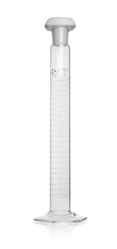 DURAN®-mixing cylinder 100 ml, cl. A, blue graduated, subdivis. 1 ml, 2 unit(s) — Carl Roth, cod AKE3.1