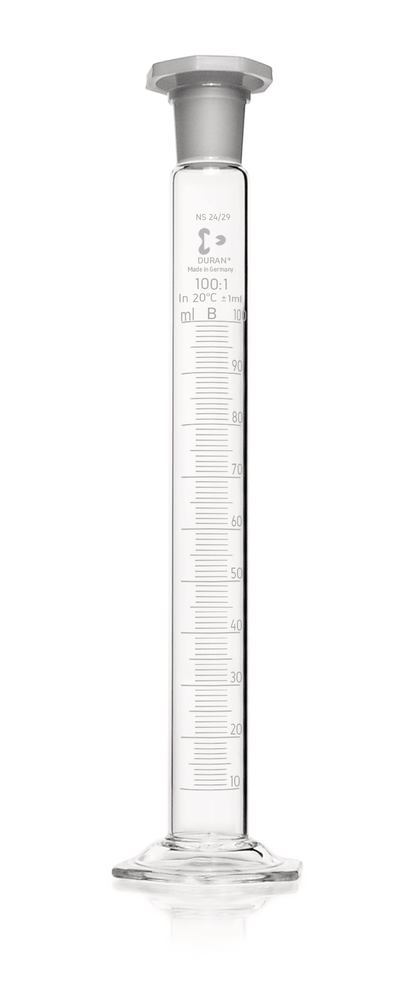 DURAN®-mixing cylinder 100 ml, cl. B, white graduated, subdivis. 1 ml, 2 unit(s) — Carl Roth, cod AKH1.1