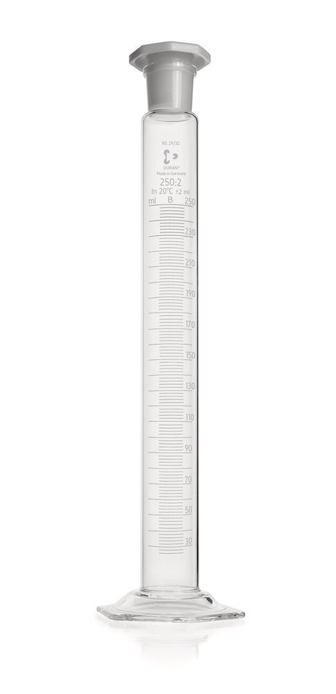 DURAN®-mixing cylinder 250 ml, cl. B, white graduated, subdivis. 2 ml, 2 unit(s) — Carl Roth, cod AKH2.1