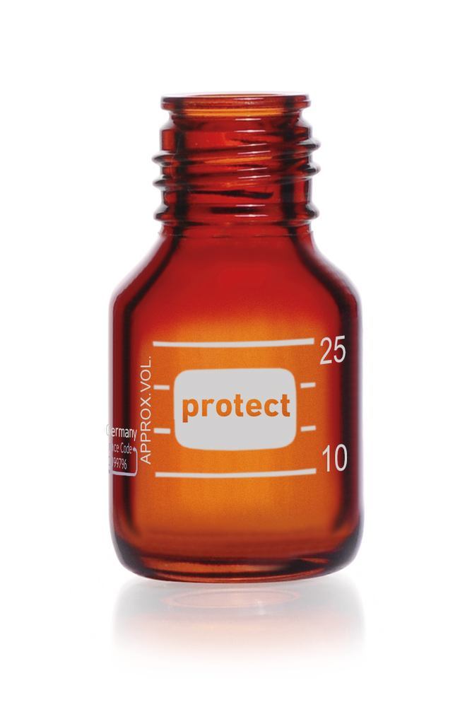Screw top bottle, DURAN® Protect, brown, 25 ml, 10 unit(s)