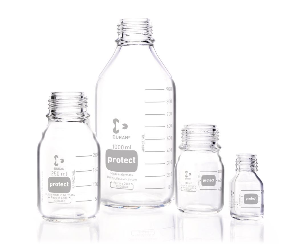 Screw top bottle, DURAN® Protect, without pouring spout ring+cap, 20000 ml