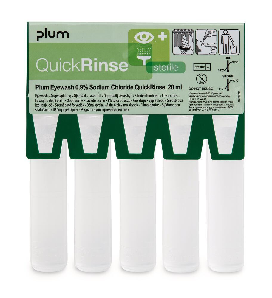 QuickRinse eye wash ampoules, QuickClean wound cleaning tissues, 5 unit(s)