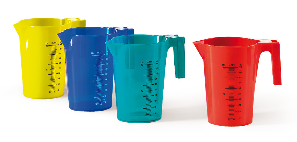 Measuring beaker assortment, made of PP, 500 ml, 1 set