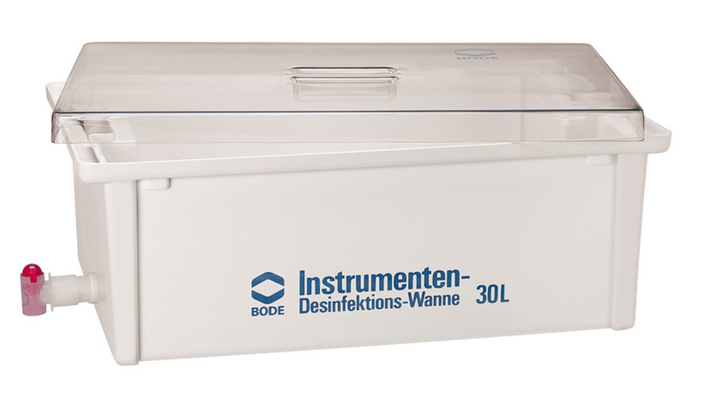 Disinfection tub, made of PVC, 30l, Transparent lid, L615xW400xH220mm, 1 unit(s)