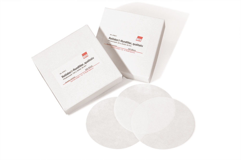 Rotilabo®-round filters, type 601A, cellulose, Ø membrane 210 mm, 100 unit(s)