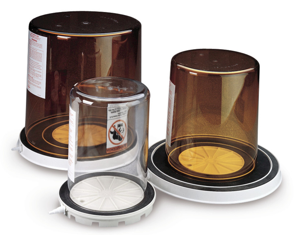 Vacuum bell 4,7 l, made of PC, plate made of white PP, 1 unit(s)
