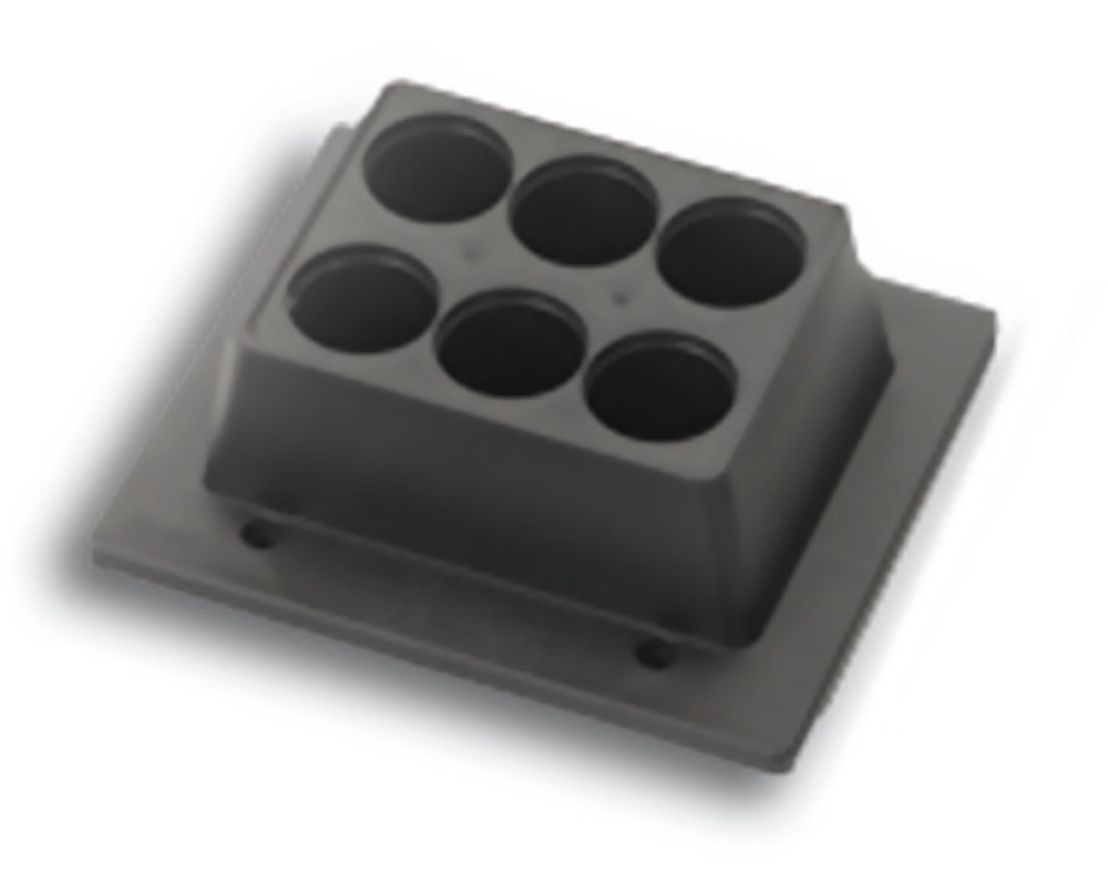 Changing block for 6 test tubes, 50 ml (Ø 30 mm), 1 unit(s) — Carl Roth, cod ATY1.1