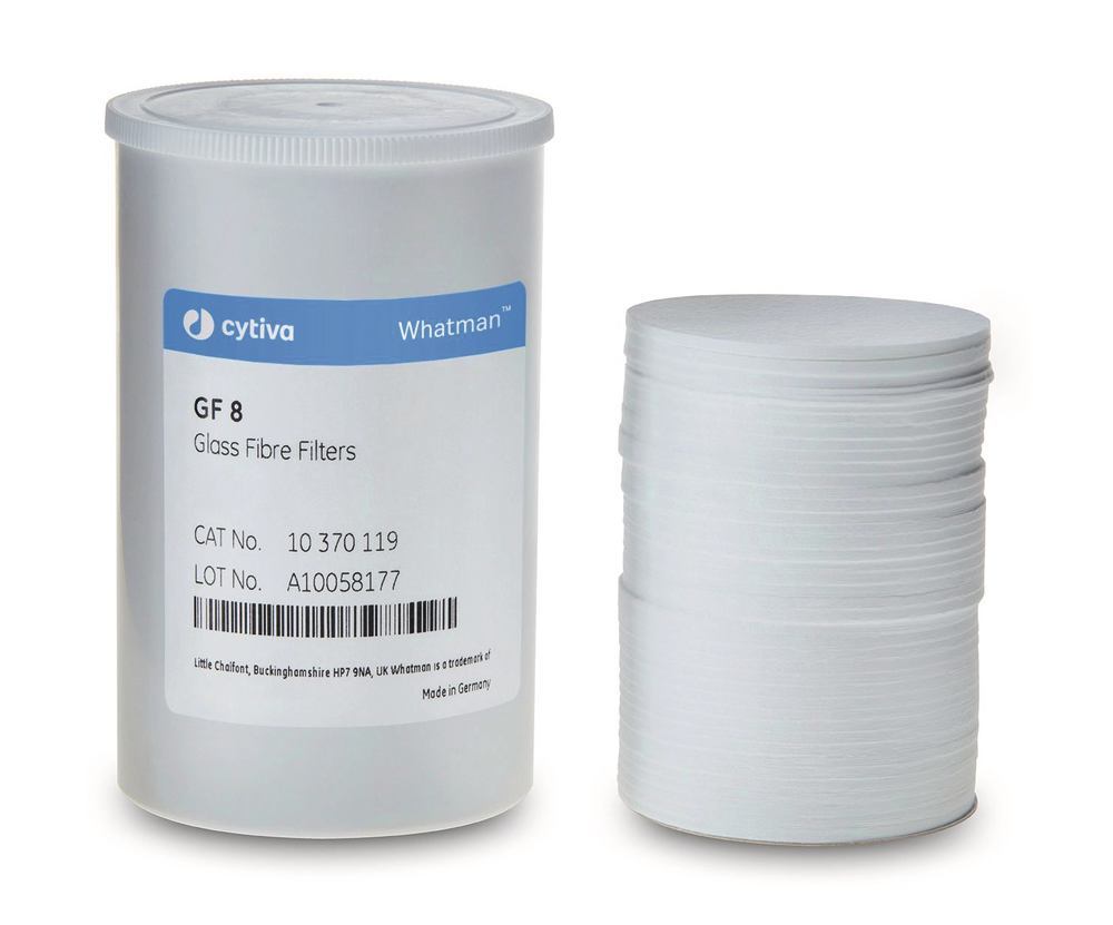 Glass fibre filter paper - round filters, type GF 8, Ø 90 mm, 100 unit(s)