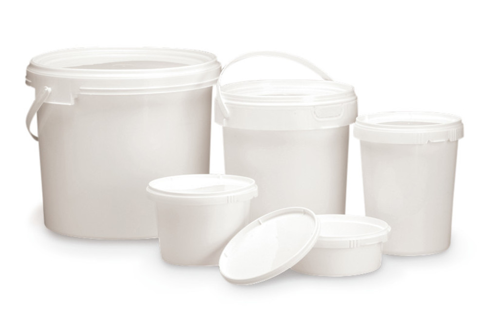 Disposable bucket, PP, white, 500 ml, 100 unit(s)
