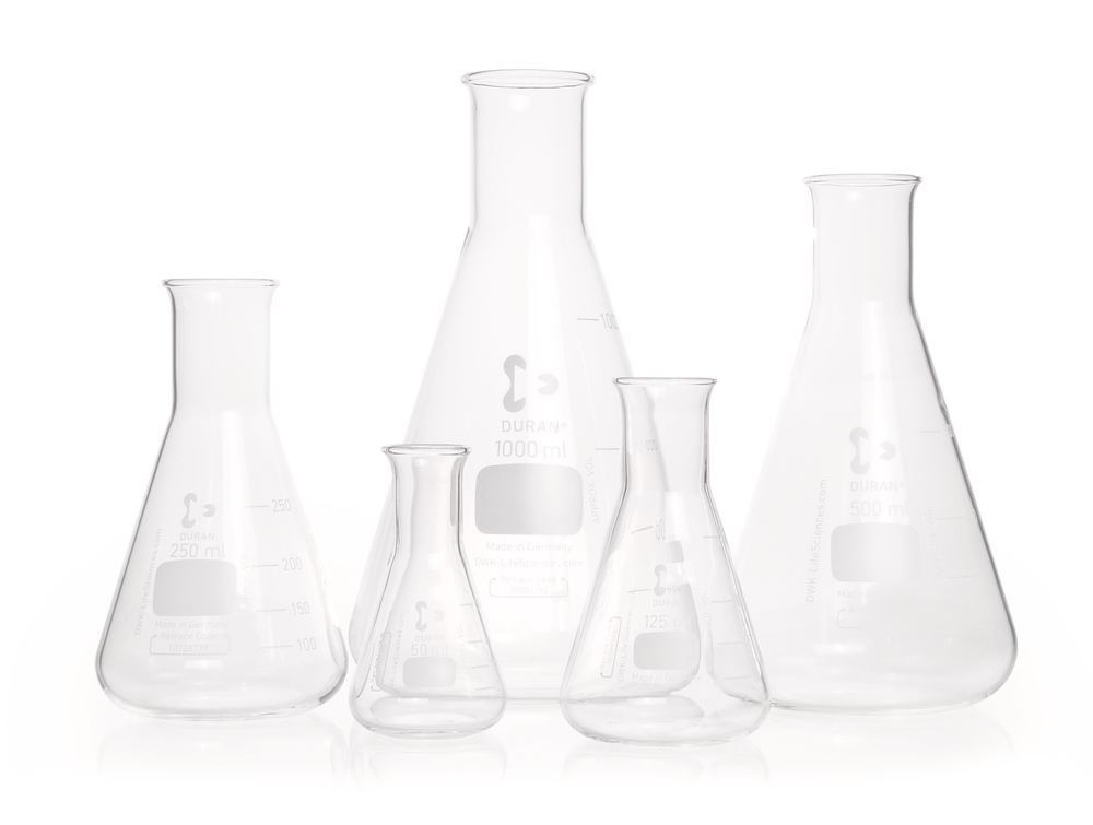 Narrow neck Erlenmeyer flask, DURAN®, graduation, 3000 ml, ISO 1773, 1 unit(s)