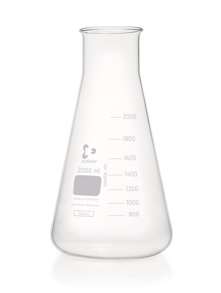Wide neck Erlenmeyer flask, DURAN®, scale, 2000 ml, not in acc. with DIN — Carl Roth, cod C152.2