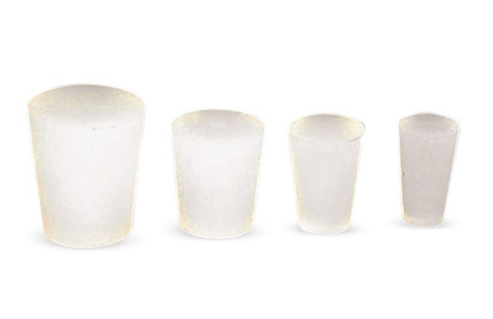 Rotilabo®-stoppers made of silic. rubber, Ø bottom 17 mm, Ø top 22 mm, H 25 mm