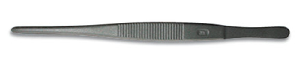 Forceps with PTFE-coating, blunt, stainless steel, black, length 130 mm