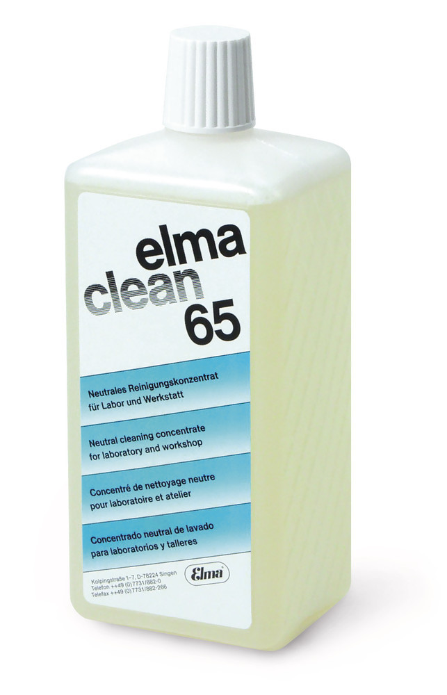 Ultrasonic cleaner Elma clean 65, Schonender Neutralreiniger, 1 l, plastic