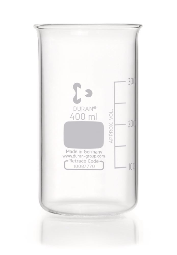 Beaker without spout, 400 ml, Ø 70 x H 130 mm, 10 unit(s)