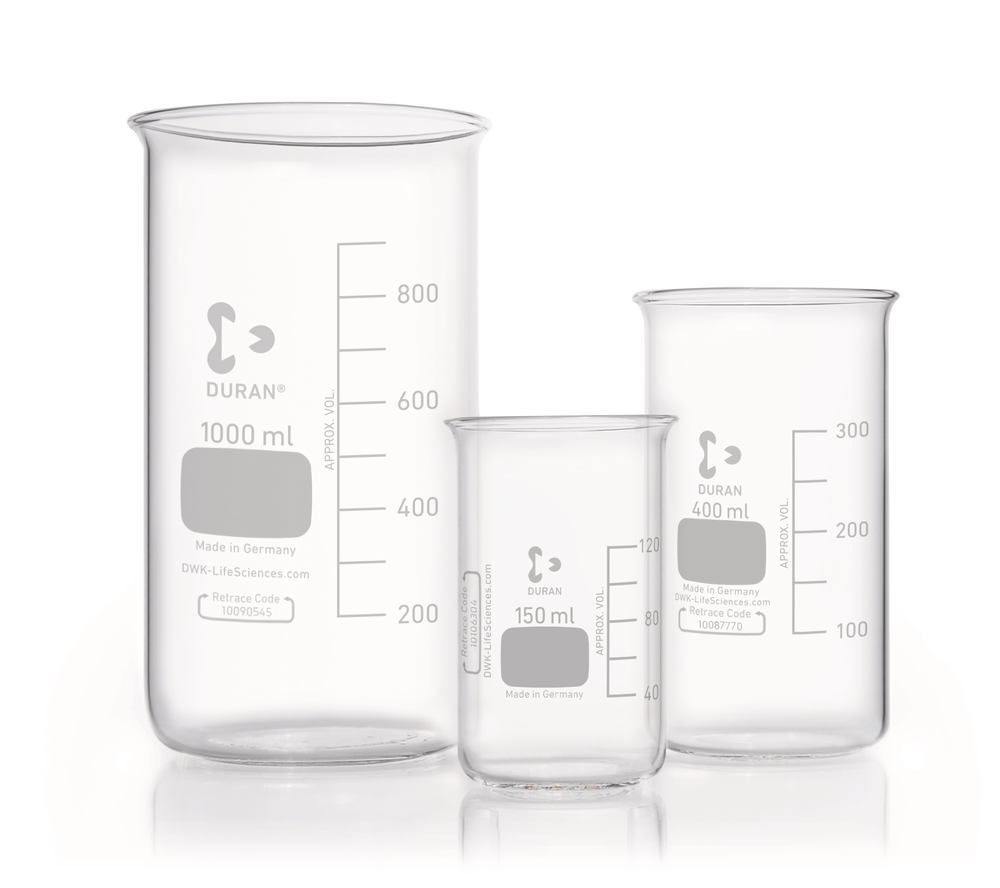 Beaker without spout, 600 ml, Ø 80 x H 150 mm, 10 unit(s)